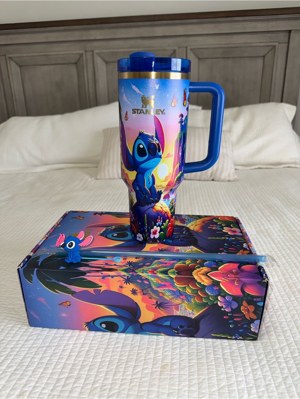 Disney Stanley Blue & Purple Sunset Lilo & Stitch Illustrated Box
